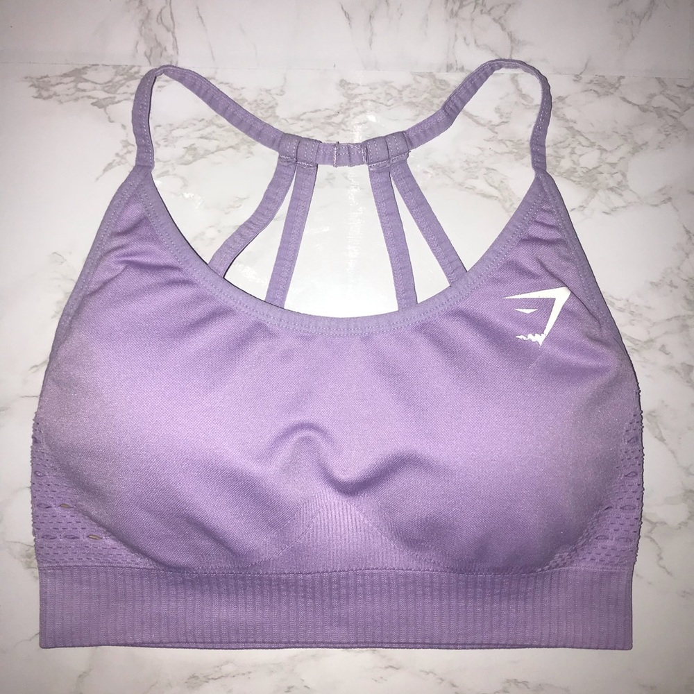 Gymshark Lilac Energy Seamless Sports Bra Medium